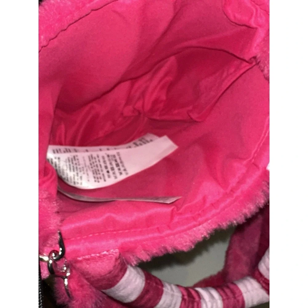 Disney Cheshire Cat Plush Handbag Pink Alice in Wonderland Faux Fur Disney Store